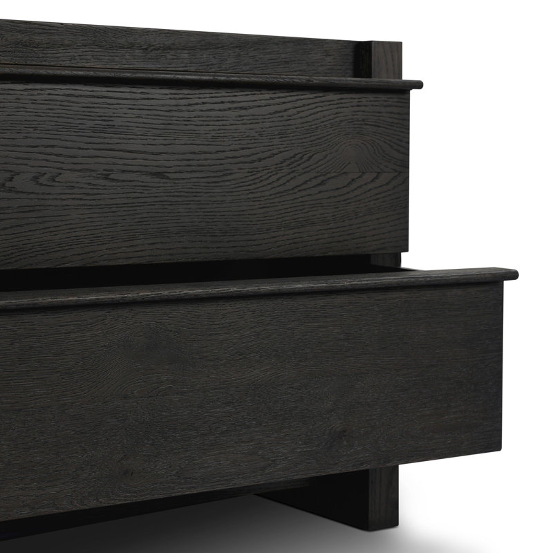 ARAMIS 2 - Drawer Nightstand, Smoked Black Resawn
