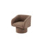 Chaise pivotante rembourrée en café - Choix de meubles polyvalent en métal avec tissu et style