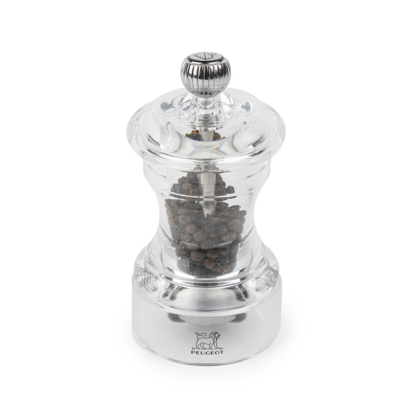 Bistro, 10.3cm H x 5.4cm W x 5.4cm D, Clear, Pepper Mill