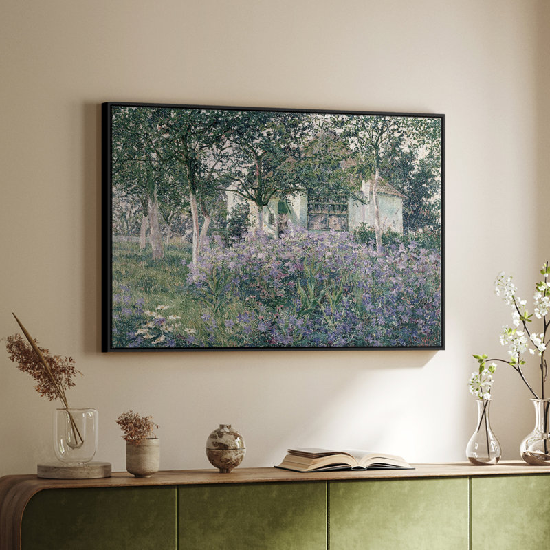 Reproduction botanique rétro, toile encadrée encadrée, Noir, H 41 po x l 27 po