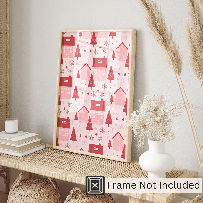 Fêtes de Noël, motif IV, reproduction d'art moderne sans cadre, H 30 po x l 20 po