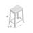 Bartonville Counter & Bar Solid Wood Backless Stool with Upholstered Seat-14840104-18674099