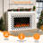 65.75" Electric Fireplace Heater Mantel Tv Stand With Remote Control, Overheat Protection