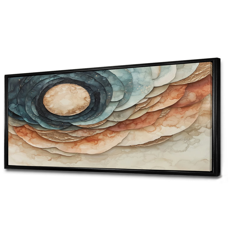 Mabery - Fantasy Wall Art, Black, 28" H x 60" W, Cadre flottant