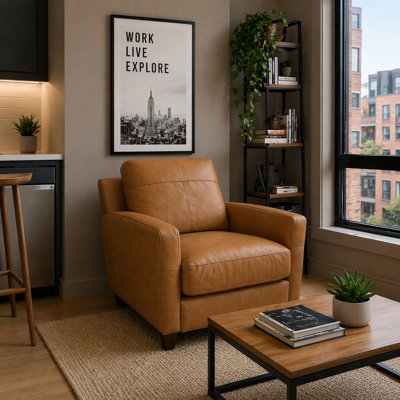 Fauteuil en cuir Archdale
