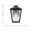 Luminaire d'extérieur 1 lumière Kennewick au fini noir texturé avec abat-jour transparent-112738260-112738250-112738244