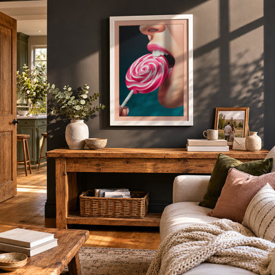 Candy And Lip Pop Art - Print