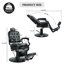 Fauteuil de coiffeur inclinable rétro robuste