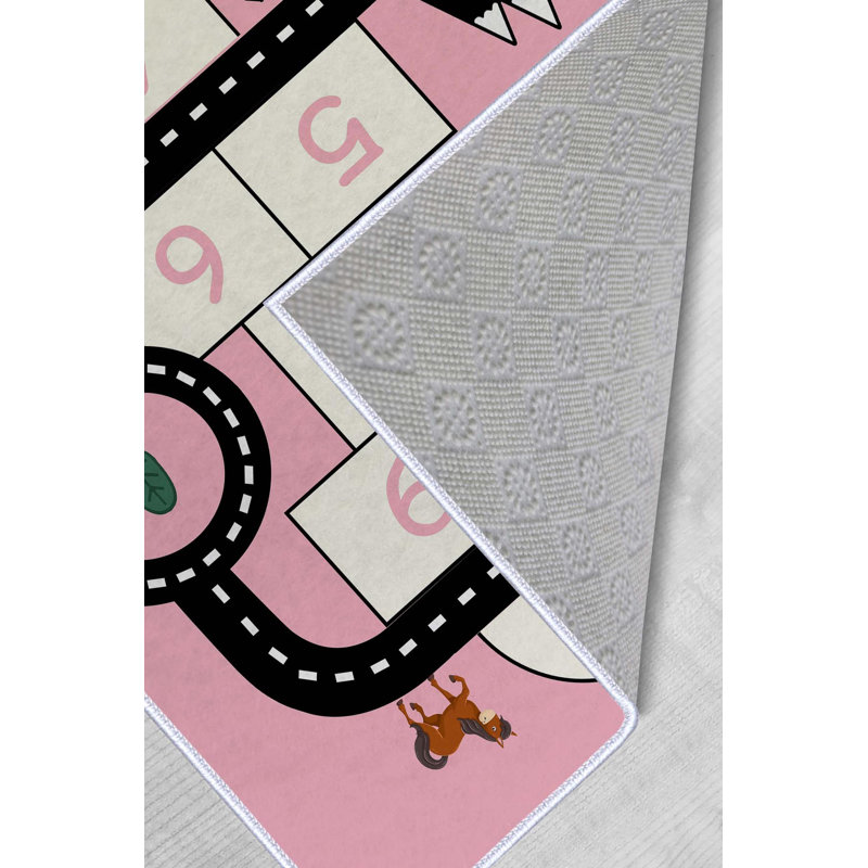 Luxueux tapis tissé (2 pi x 3,3 pi), 100% polyester, d'une hauteur de poils de 0,3 po | Antibactérien, antidérapant, impression numérique 3D | Lavable à la machine, idéal pour les salons et les chambres à coucher - Entretien facile et conception élégante