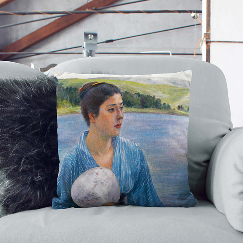 Square Cushion, 55cm H x 55cm W x 20cm D, Black