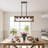 32'' 5-Light Rustic Walnut Wood Chandelier Farmhouse Kitchen Island Pendant Light with Glass Shades-1193145247-1205686904