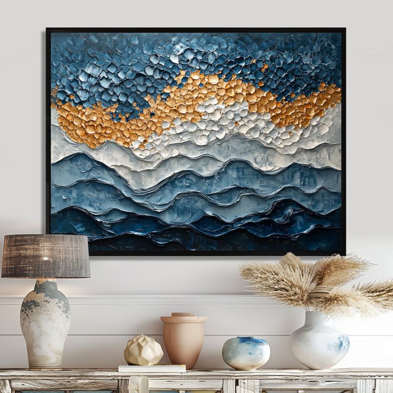 Wirth - Coastal Canvas Art Print, H 34 po x l 44 po, Noir, Impression encadrée flottante