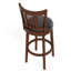 Tabouret de bar pivotant rembourré de 76 cm (30 po) avec cadre en bois massif et siège en similicuir pour la cuisine (ensemble de 2)-122162264-126923438-122558090