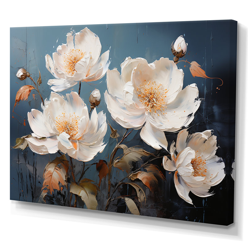 Pivoine pétale poésie I, Toile tendue, H 24 po x l 32 po