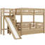 Lit superposé simple au-dessus de simple avec escalier de rangement et glissade TimberTrek-130024874
