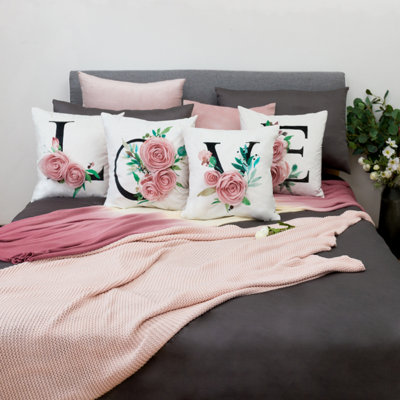  Housse de coussin en velours appliqué