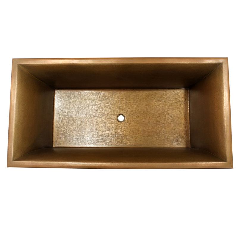 Wilmott 65.25'' x 32.37'' Soaking Copper Bathtub