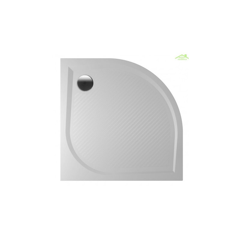 Plastic Shower Tray – White, 9.5cm H x 100cm W x 100cm D