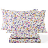 HLC.ME Purple & Yellow Floral Ditsy Bed Sheets - Wrinkle Resistant & Ultra Soft - Fits Mattresses up to 15 Inches Deep