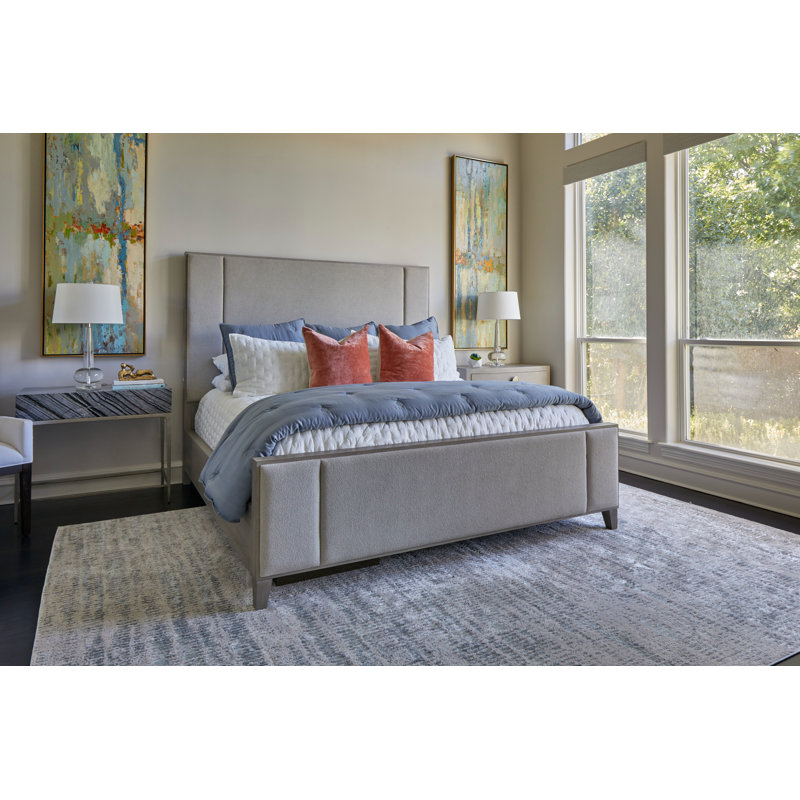 Blue Abstract Reversible Rectangular Synthetic Rug 4' x 6'