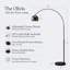 Bronze Olivia 75 po Lampe sur pied arquée moderne et industrielle avec base en marbre noir-126283272-126283273