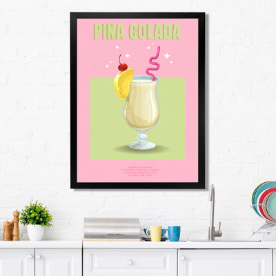 Porto Rico Pina Colada Cocktail II - Art mural cocktails