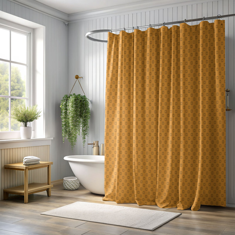 Rideau de douche Comfy Citrus - Premium, H 74 po x l 35 po, Jaune