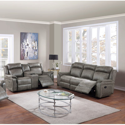 Contemporary Style 2Pc Living Room Set 1X Sofa 1X Loveseat Cushion Back Horizontal And Vertical Tufting Slate Blue Primary Living Room Furniture