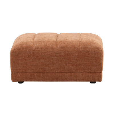 Lula Hardwood Upholstered Ottoman