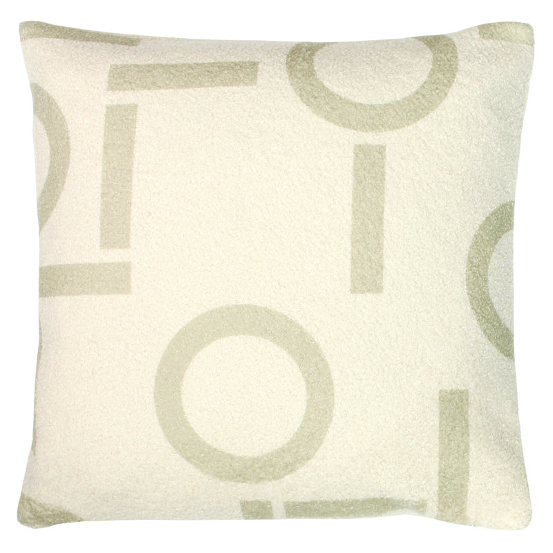 Geometric Square Throw Cushion, Taupe