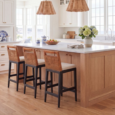 Velga Solid Wood Upholstered Counter Stool