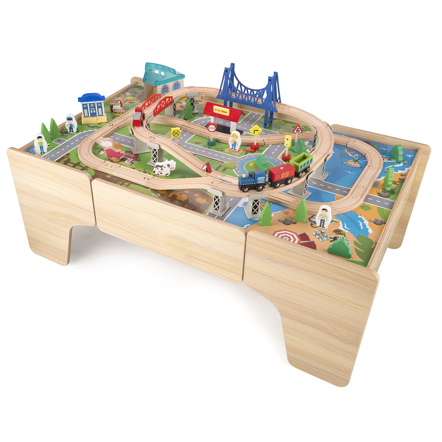 Childrens wooden play table online