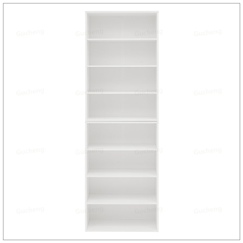 Armoire de rangement et bibliothèque réglables à 8 couches, conception double couche multifonctionnelle pour la maison et le bureau