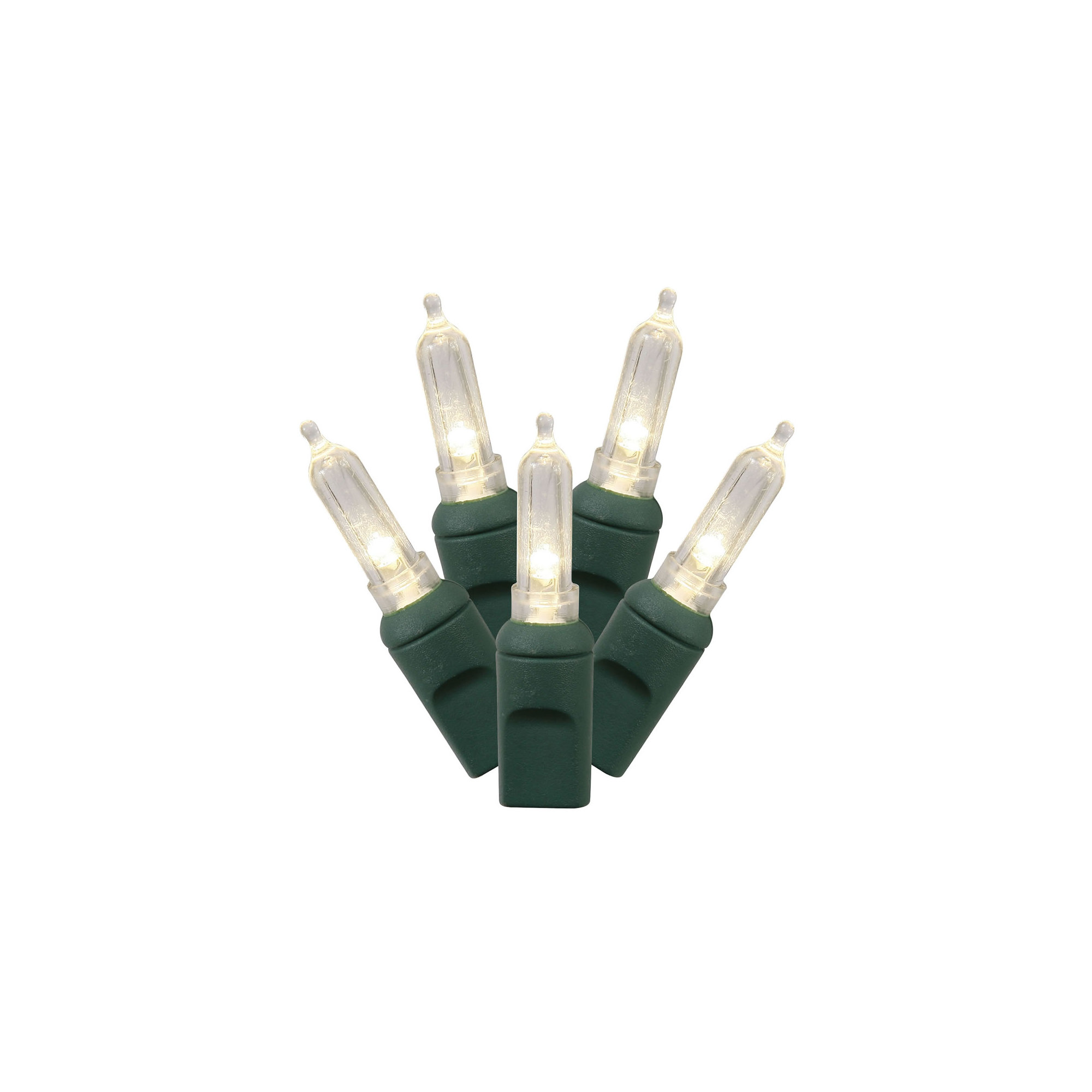 Italian LED Single Mold Christmas Light Set, Warm White