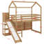 Lit mezzanine simple en bois avec glissade-76378511
