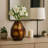 Decorative Geometric Glass Vase for Home Decor – Sculptural Flower Vase Perfect for Table Decor, Office Accent, or Living Room Styling – 10", Brown