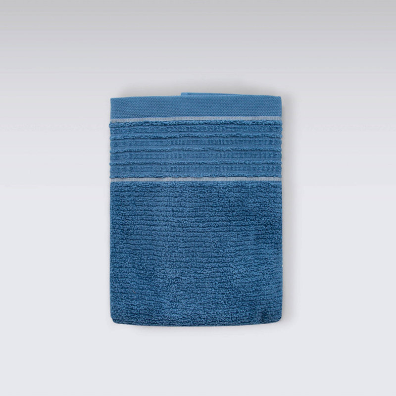 Serviette de bain 100% coton Ebbonie, Bleu marine