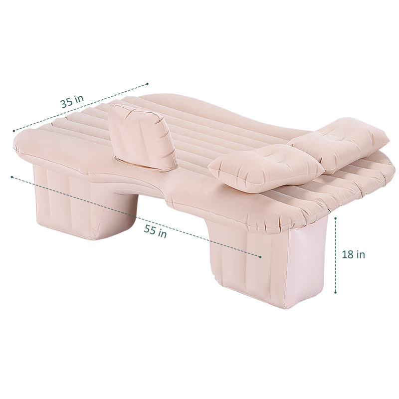 Matelas gonflable portatif pour camping, Beige