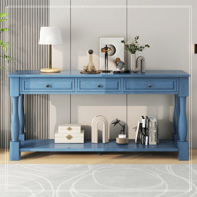 Huffine 64.2" Console Table, Navy