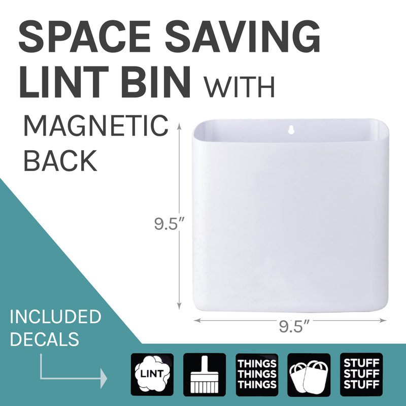 Plastic Laundry Room Organizer, White