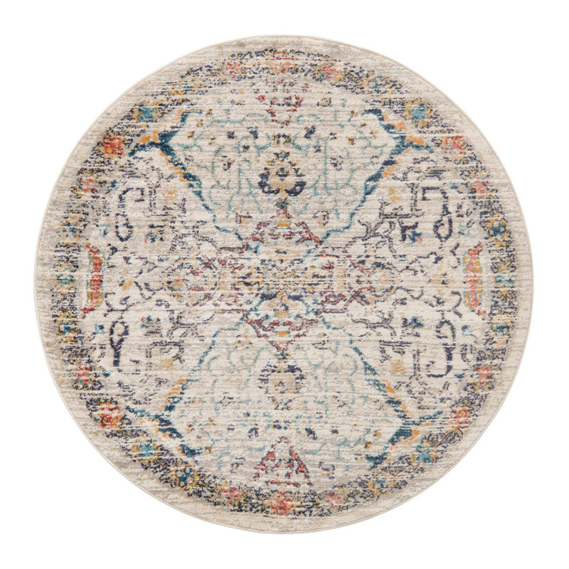 Alkire Floral Indoor Rug, Round 3'11"
