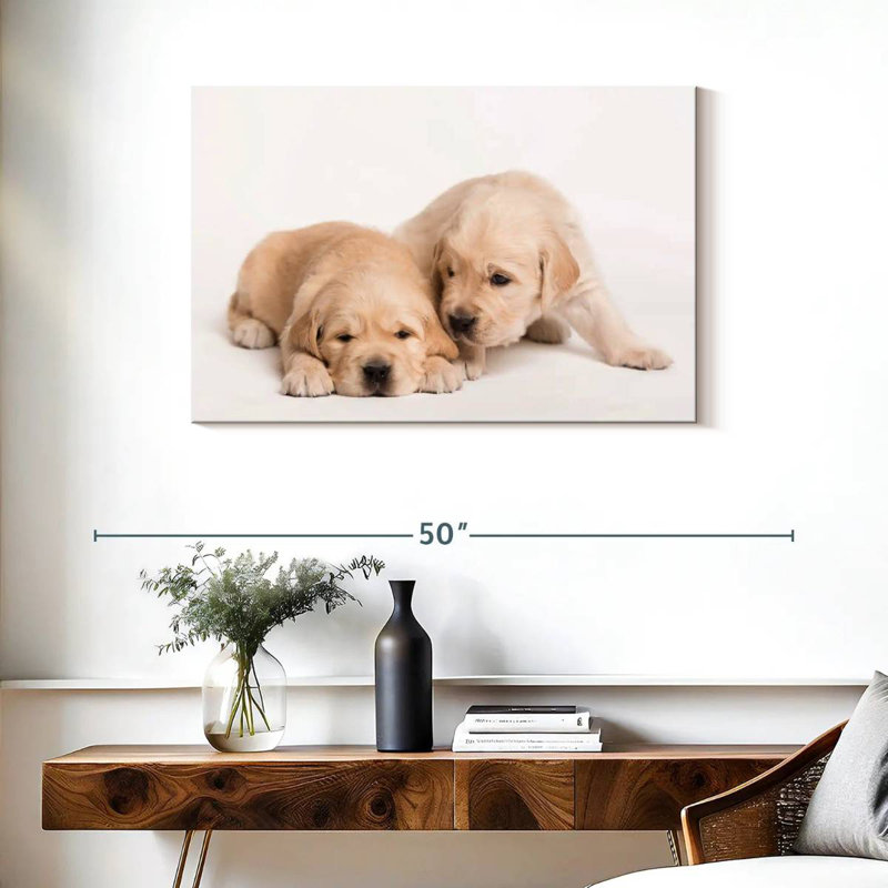Brampt Golden Retriever Babies, 24" H x 36" W