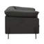 Chaise Tadi, cuir fleur noir