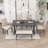 Tunnelhill 6-Piece Dining Set, Spacious Table with 4 Cushioned Chairs and Comfortable Bench-1562061927