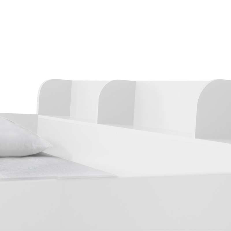 Abby Single (3') Standard Bunk Bed with Bookcase, White