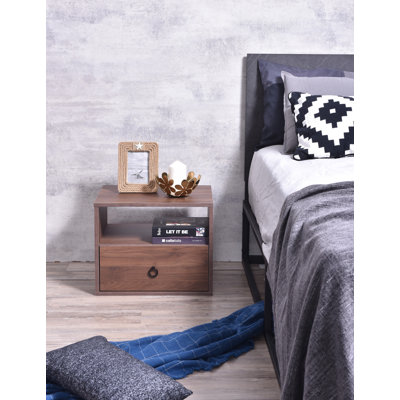 Rebbeca 50cm W Manufactured Wood Bedside Table