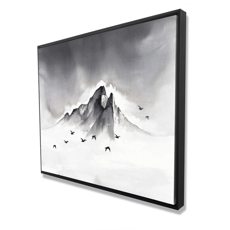Sommet de la montagne - Paysage encadré sur toile pour la décoration intérieure