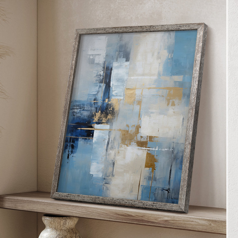 Série ABSTRACT Dxxvii, reproduction encadrée - bois massif, H 11 po x l 9 po