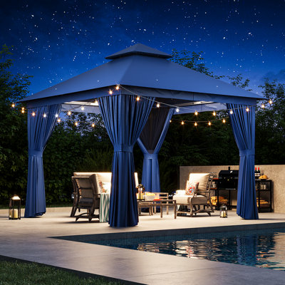 10 pi. L 10 pi. D Pavillon de jardin en acier