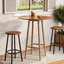 39.37" Round Bar Table, Solid Wood Bistro Table With Sturdy Frame